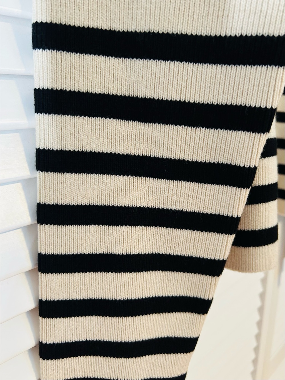 Celine Cream and Black Striped Crewneck Sweater with Gold Buttons NEW WITH TAGS - Picture 6 of 12
